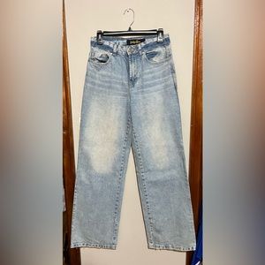 High rise wide leg jeans